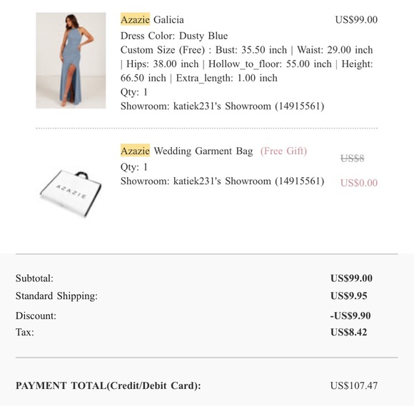 Azazie Galicia Dress - Picture 5 of 5